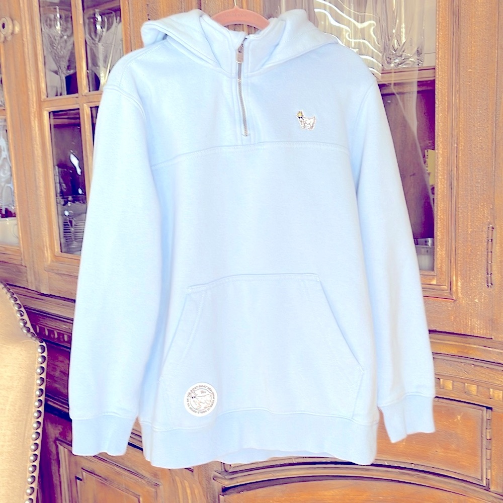 Goat Light Blue zip hoodie Youth XL